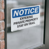 Entering Private Property Stay On Trail