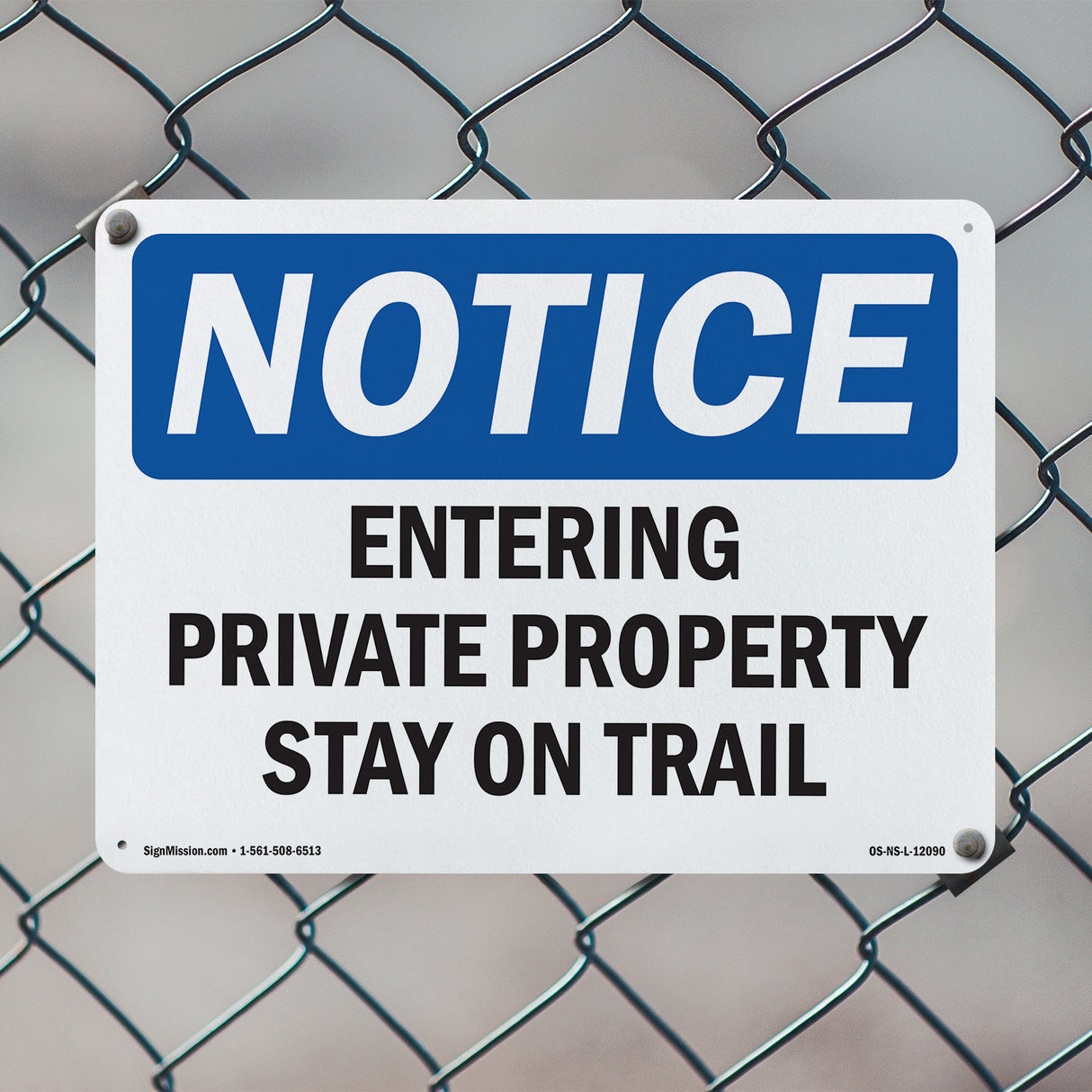 Entering Private Property Stay On Trail