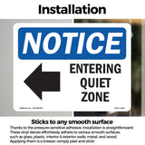 Entering Quiet Zone [Left Arrow]