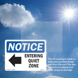 Entering Quiet Zone [Left Arrow]