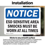 ESD Sensitive Area Smocks Must Be Worn At