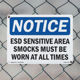 ESD Sensitive Area Smocks Must Be Worn At