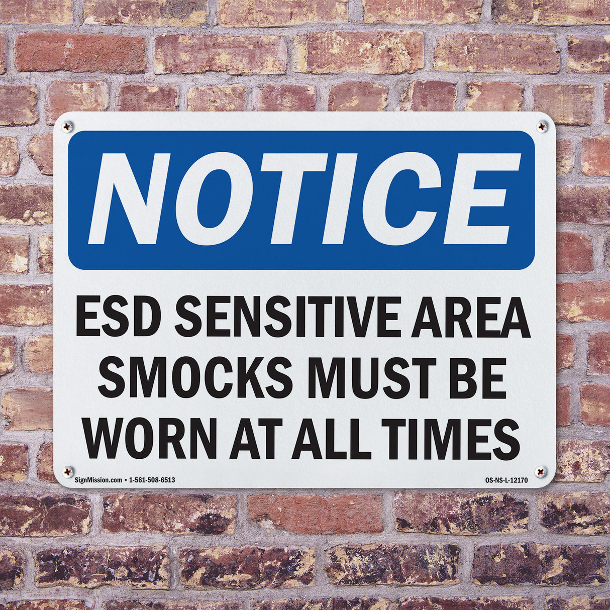 ESD Sensitive Area Smocks Must Be Worn At