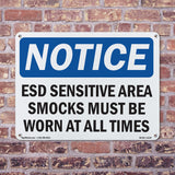 ESD Sensitive Area Smocks Must Be Worn At