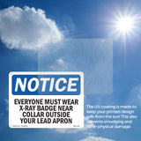 Everyone Must Wear X-Ray Badge Near Collar