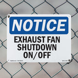 Exhaust Fan Shutdown On Off