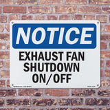 Exhaust Fan Shutdown On Off