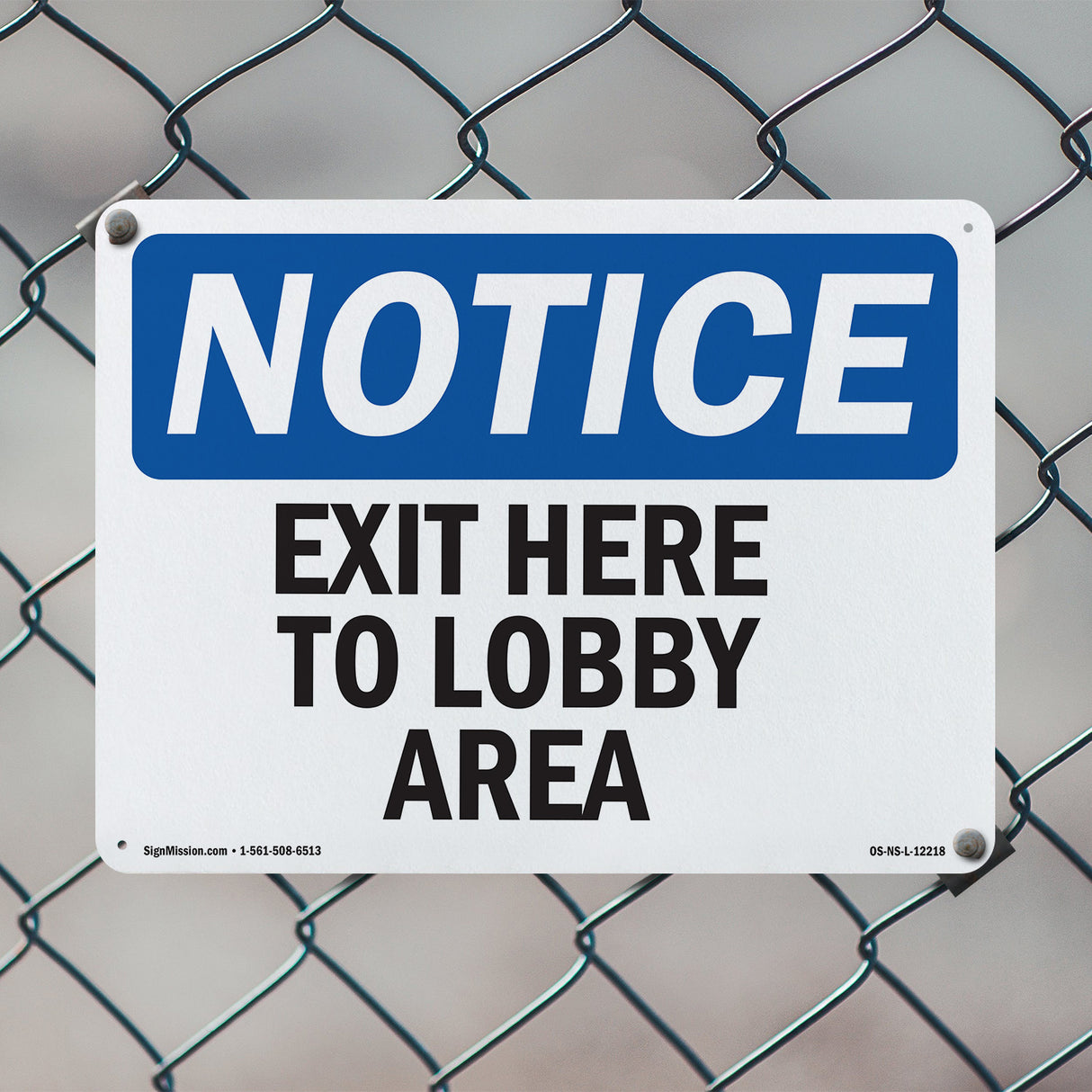 Exit Here To Lobby Area