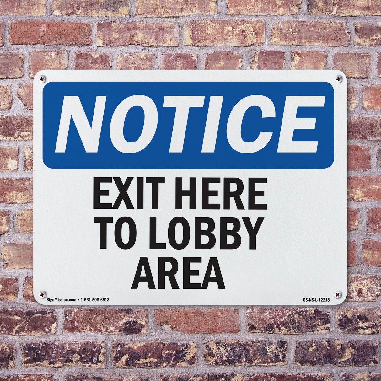 Exit Here To Lobby Area