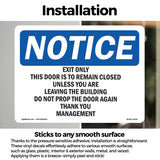 Exit Only This Door Is To Remain Closed