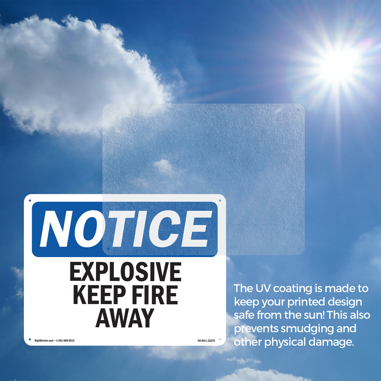 Explosives Keep Fire Away Sign
