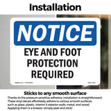 Eye And Foot Protection Required