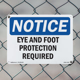 Eye And Foot Protection Required