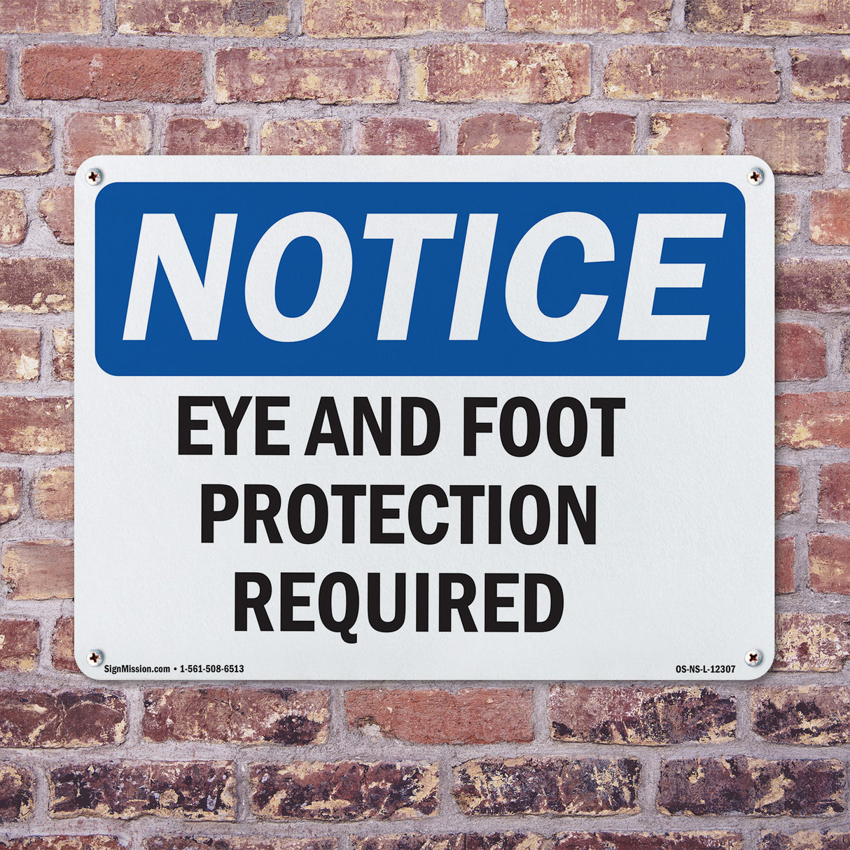 Eye And Foot Protection Required