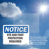 Eye And Foot Protection Required