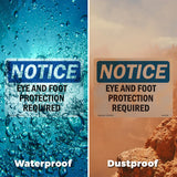 Eye And Foot Protection Required