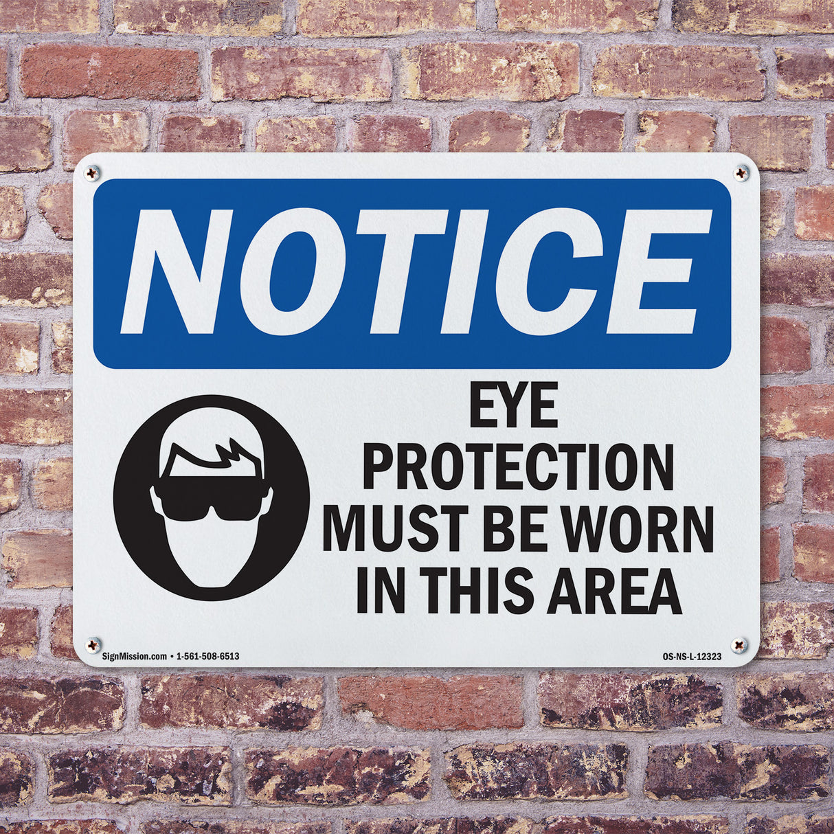Eye Protection Must Be Worn