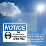 Eye Protection Must Be Worn