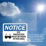 Eye Protection Must Be Worn
