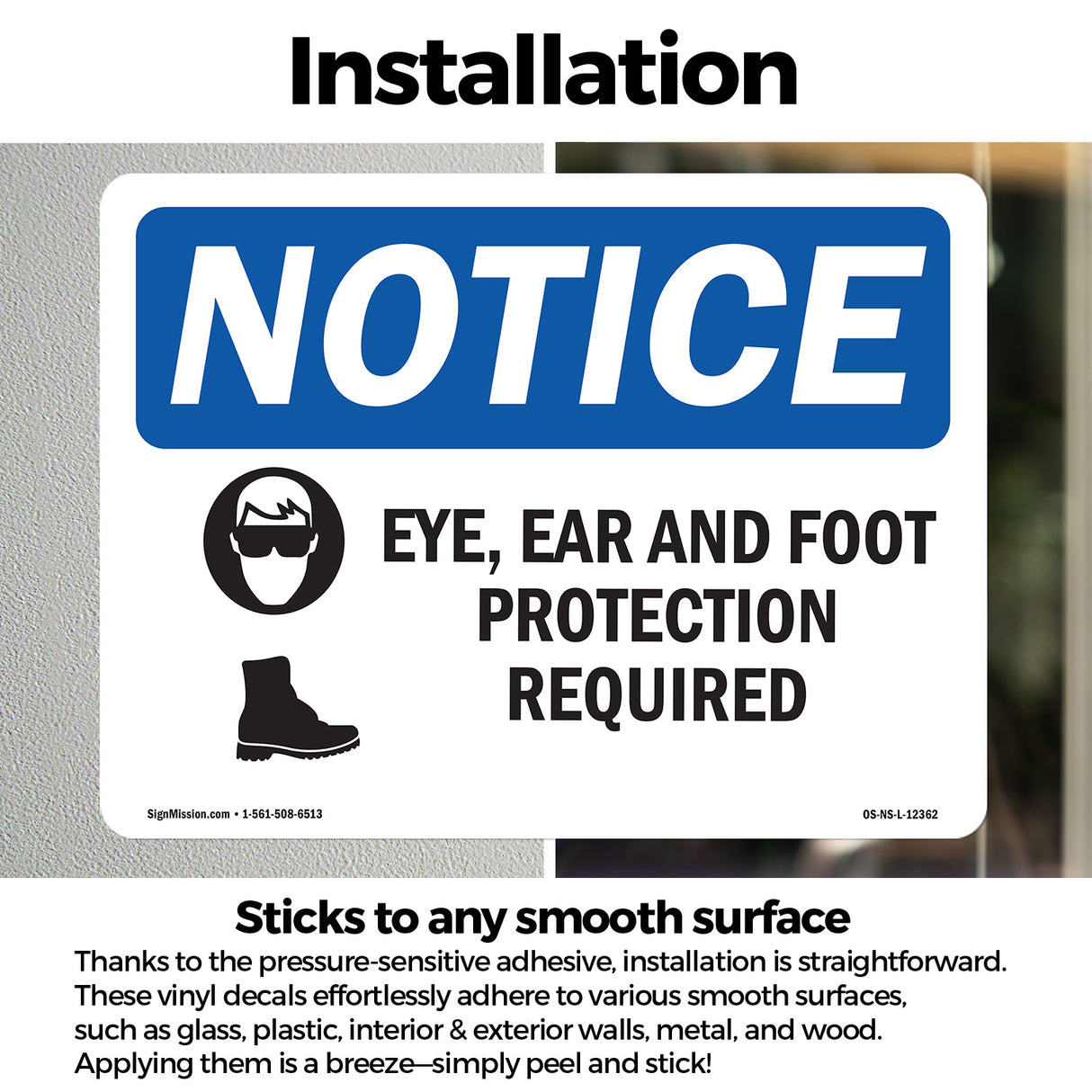 Eye, Ear & Foot Protection Required