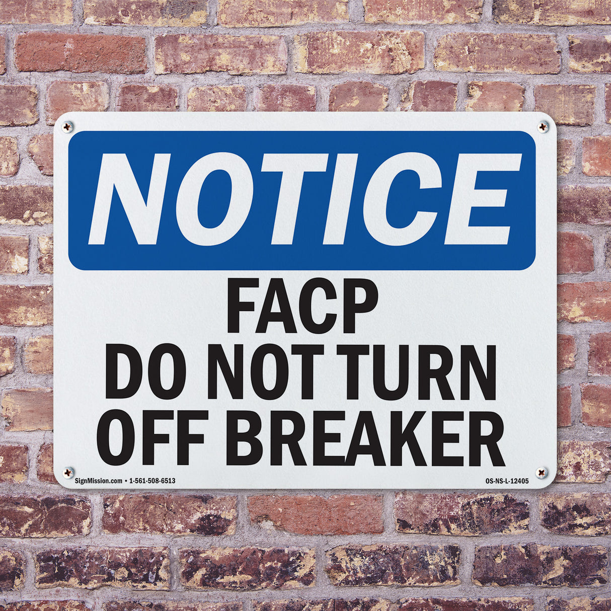 FACP Do Not Turn Off Breaker