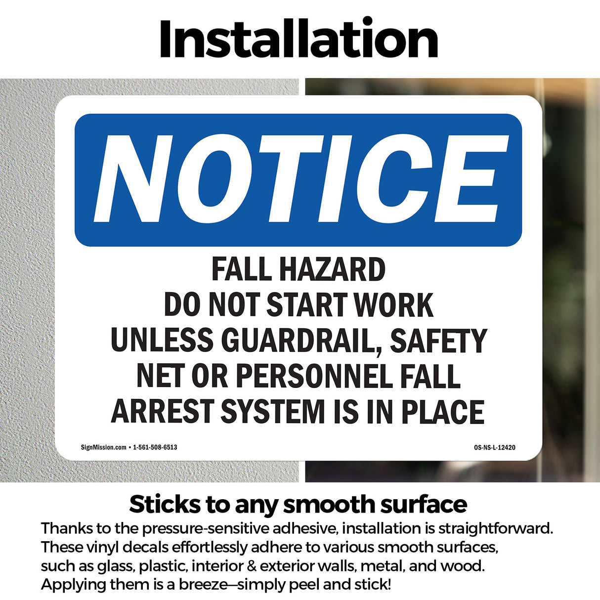 Fall Hazard Do Not Start Work