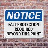 Fall Protection Required Beyond Sign
