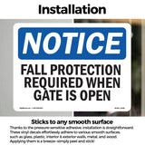 Fall Protection Required When Gate Is Open