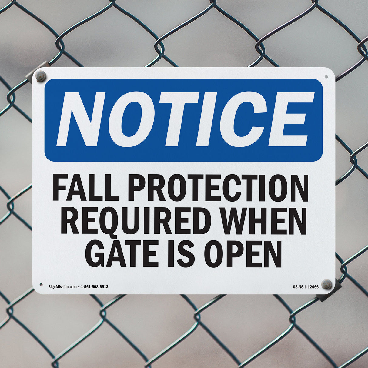 Fall Protection Required When Gate Is Open