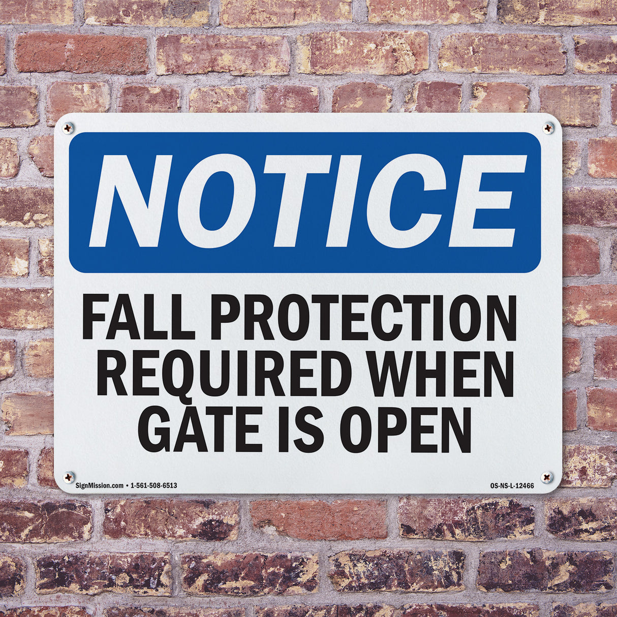 Fall Protection Required When Gate Is Open
