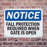 Fall Protection Required When Gate Is Open