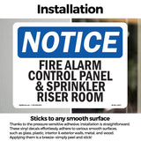 Fire Alarm Control Panel And Sprinkler Riser Room Sign