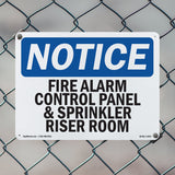 Fire Alarm Control Panel And Sprinkler Riser Room Sign