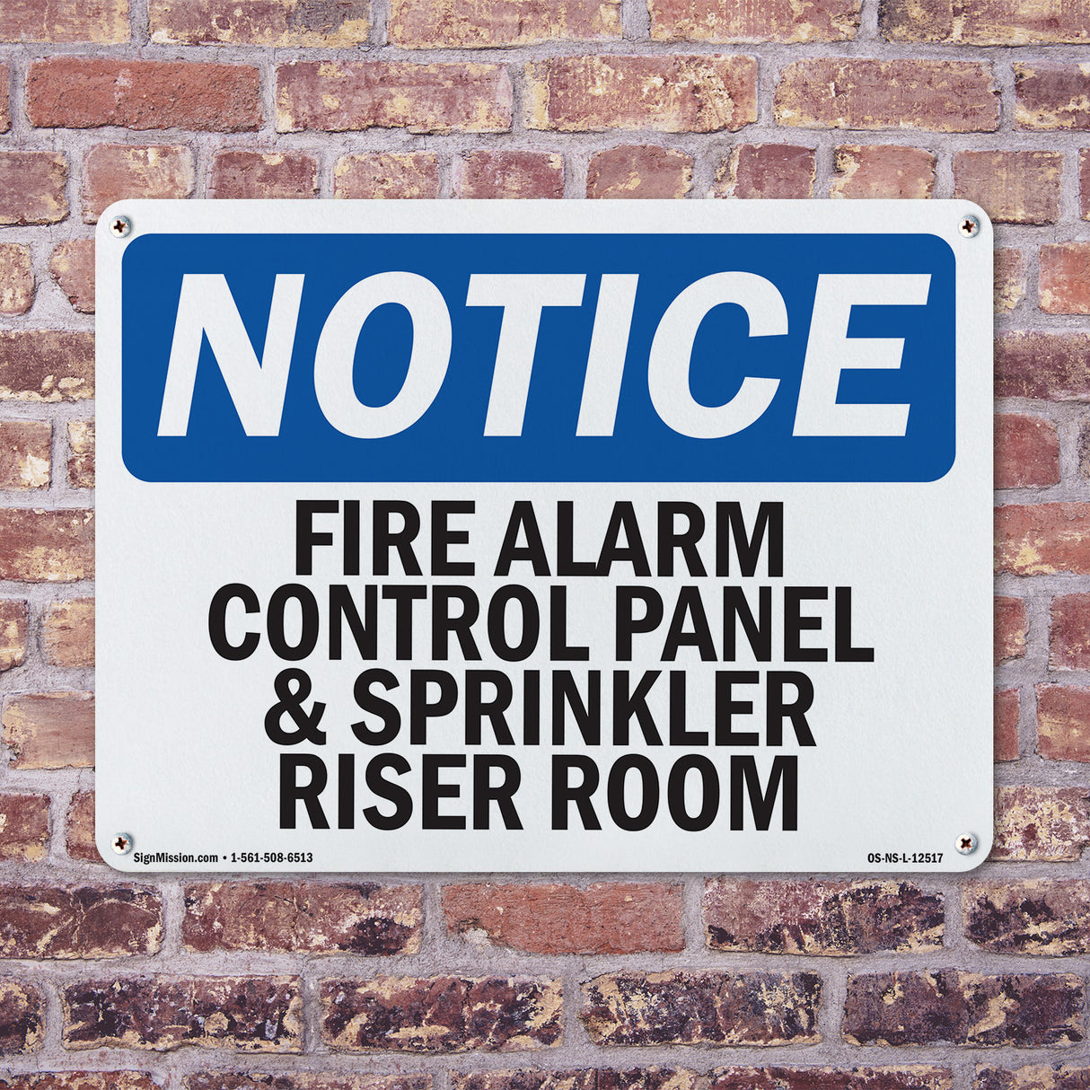 Fire Alarm Control Panel And Sprinkler Riser Room Sign