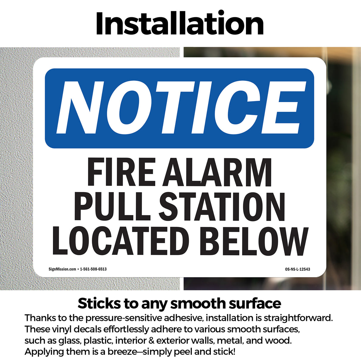 Fire Alarm Pull Station Located Below