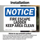 Fire Escape Ladder Keep Area Clear