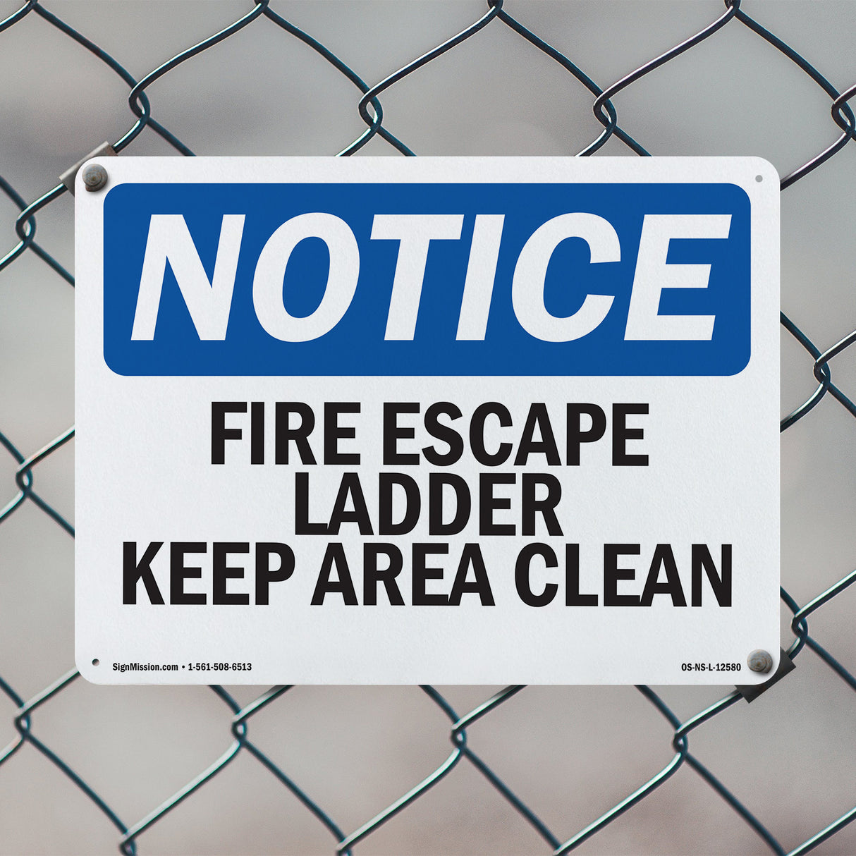 Fire Escape Ladder Keep Area Clear