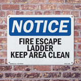 Fire Escape Ladder Keep Area Clear