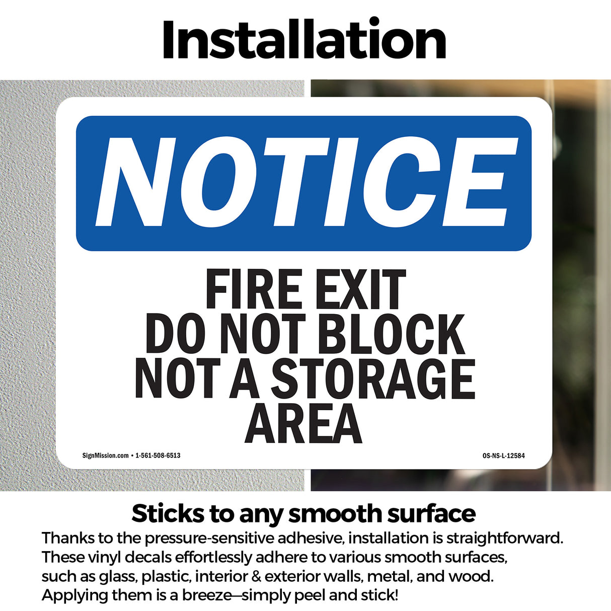 Fire Exit Do Not Block Not A Storage Area