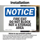 Fire Exit Do Not Block Not A Storage Area