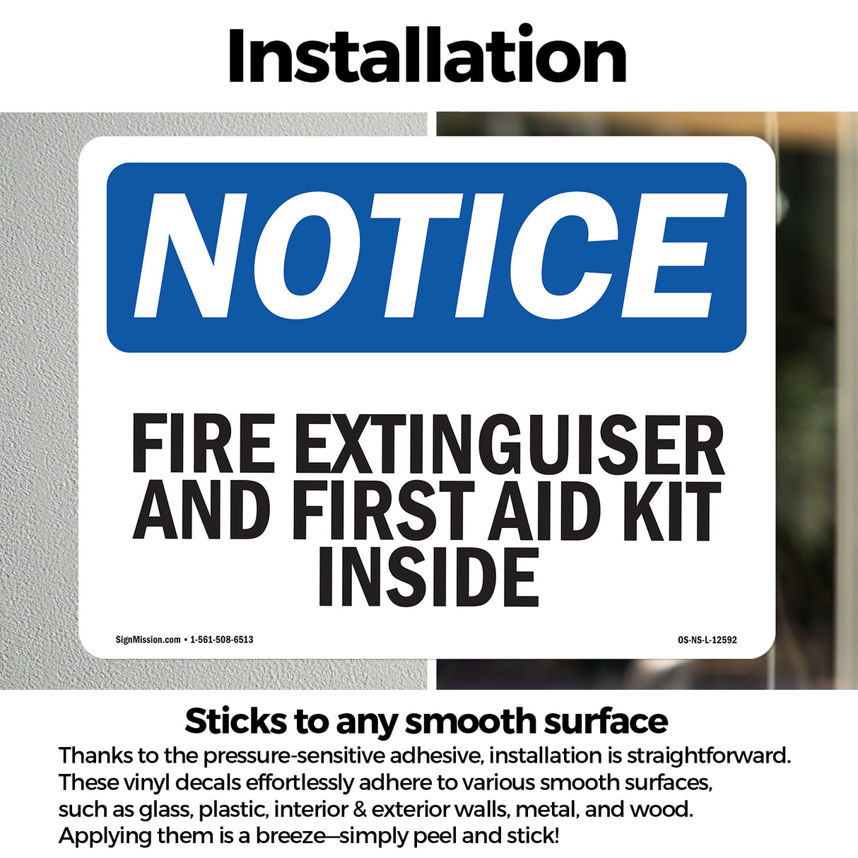 Fire Extinguisher And First Aid Kit Inside