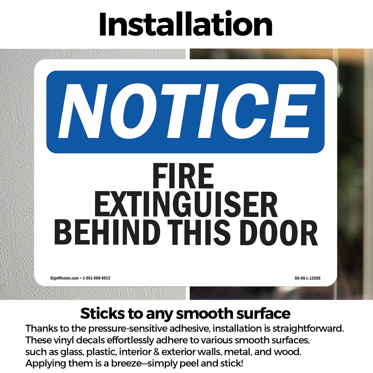 Fire Extinguisher Behind This Door Sign