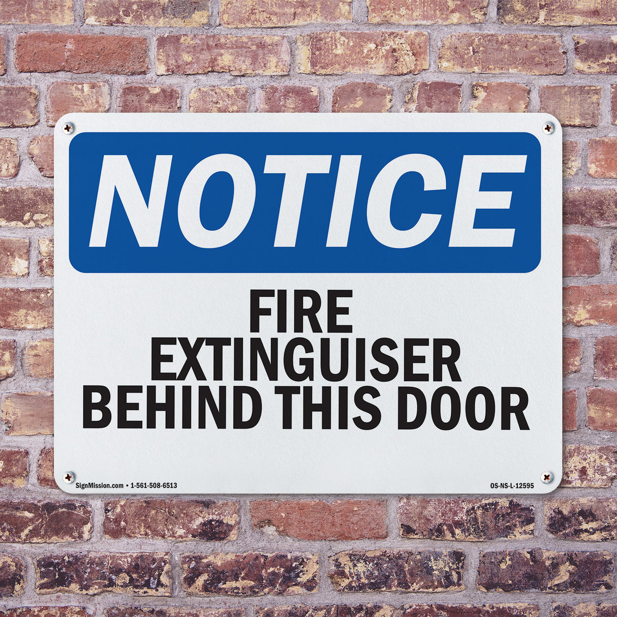 Fire Extinguisher Behind This Door Sign