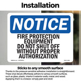 Fire Protection Equipment Do Not Shut Off
