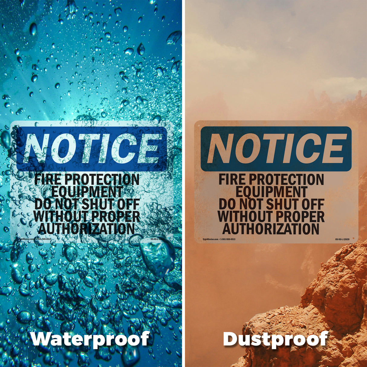 Fire Protection Equipment Do Not Shut Off