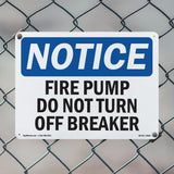 Fire Pump Do Not Turn Off Breaker