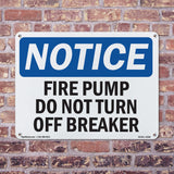 Fire Pump Do Not Turn Off Breaker