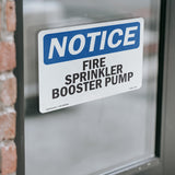 Fire Sprinkler Booster Pump Sign