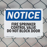 Fire Sprinkler Control Valve Do Not Block Door
