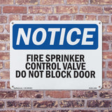 Fire Sprinkler Control Valve Do Not Block Door
